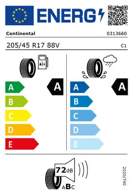 2 Pneumatici CONTINENTAL All Season Contact 205/45 R17 88V